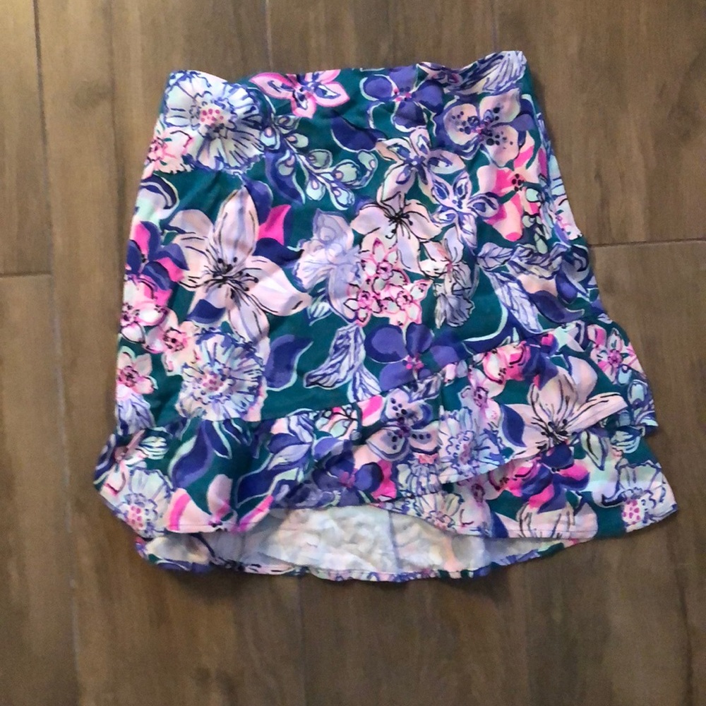 Lilly Pulitzer 00 ruffled skirt